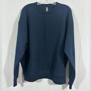 NEW MONO B Men Navy Blue Sweatshirt Size M Pullover Knit Casual Cotton